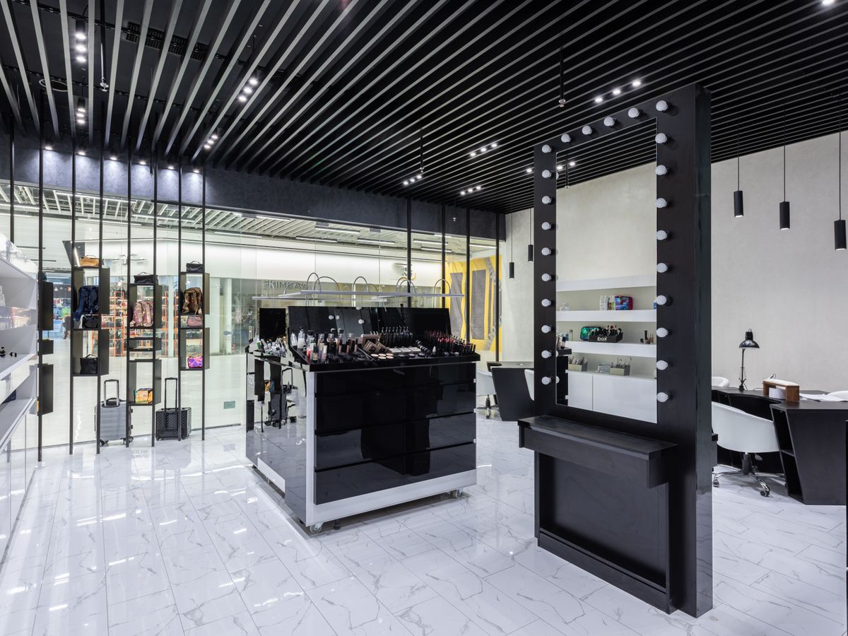 Modern boutique retail space with refined commercial lighting